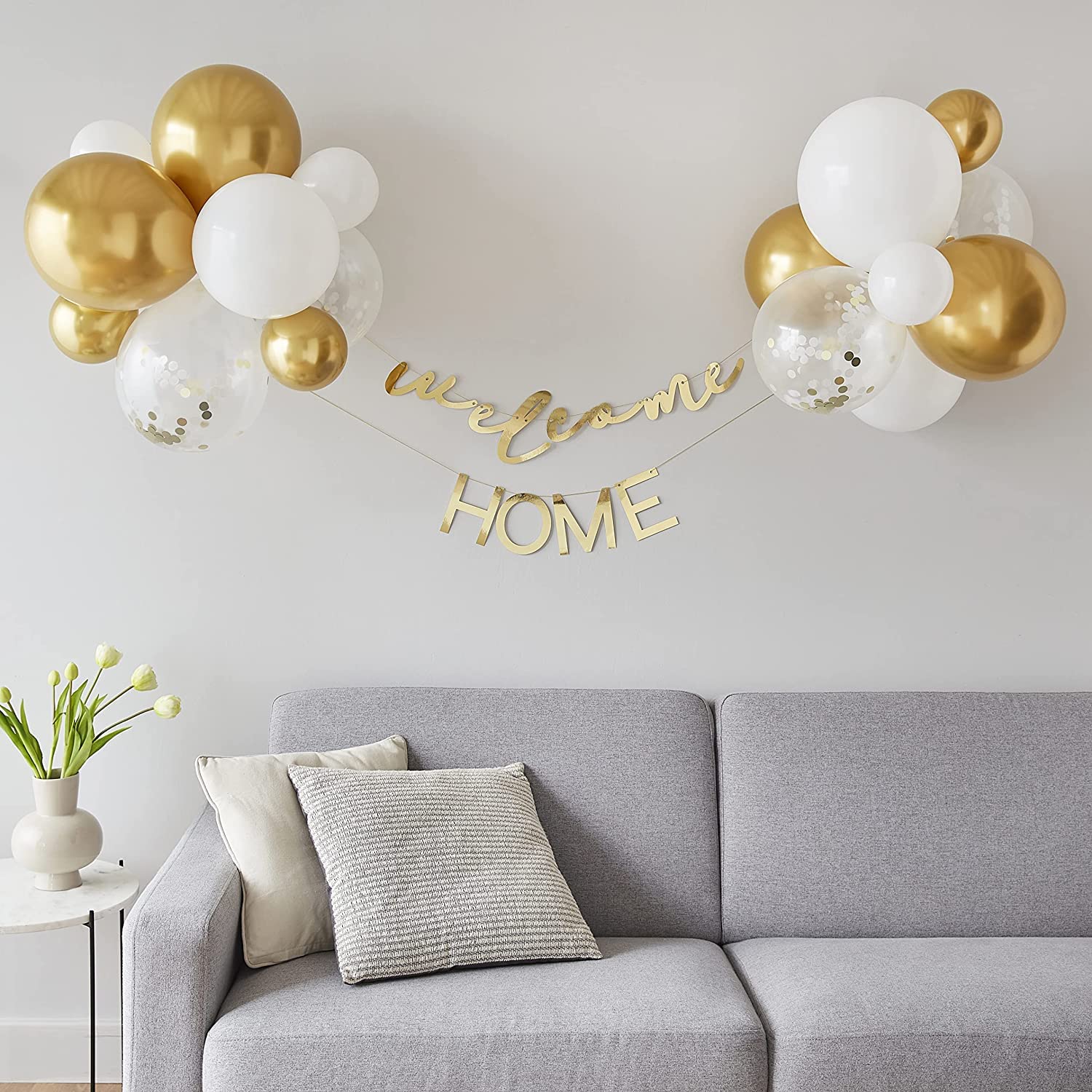 Ginger Ray Hello Baby Welcome Home Balloon Banner Bunting Decoration Kit for New Baby Arrival