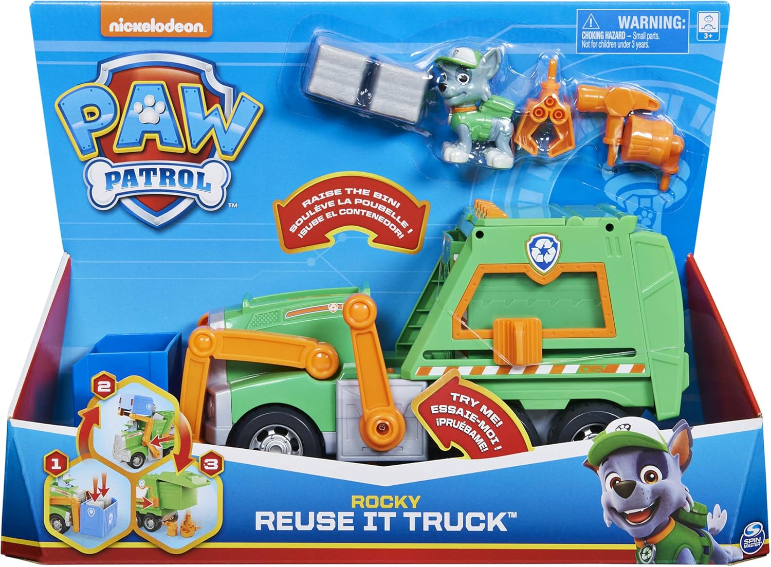 PAW PATROL Rocky's Recycling Truck Mit Figur & Werkzeugen