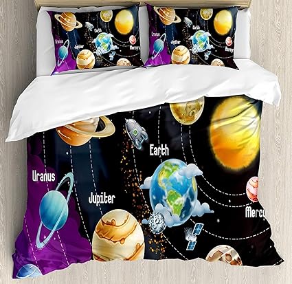 Outer Space Full Duvet Cover Sets 4 Piece Bedding Set Bedspread