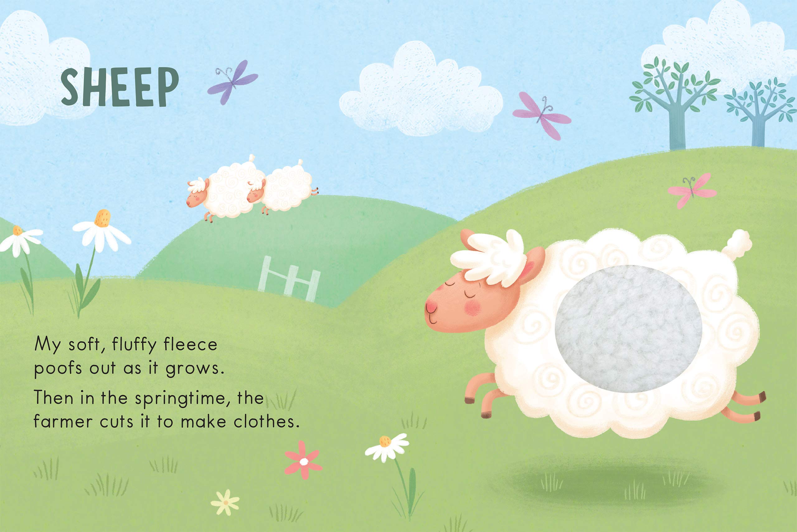 Farm Animals: A Touch and Feel Book - Children's Board Book - Educational