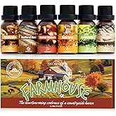 Farmhouse Diffuser Oil Set, Essential Oils for Diffuser - Roasted Chestnuts,Buttery Toffee, Garden Herbs, Cozy Linen, Maple Syrup, Weathered Wood, Fragrance Oils for Aromatherapy, 6x10ml