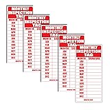 Monthly Inspection Tag 5" x 2" (5 Pack) Self