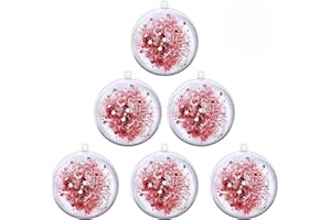 LYLPYHDP 20Pcs (3.15"/80mm) Christmas Decoration Balls, DIY Clear Plastic Filled Decoration Balls for Christmas, Wedding, Birthday, Party, Home Decor.