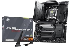 msi MAG B850 Tomahawk MAX WiFi II Motherboard - Supports AMD Ryzen 9000/8000 / 7000 Processors, AM5-80A SPS VRM, DDR5 Memory Boost (up to 8400+ MT/s OC), PCIe 5.0 x16, M.2 Gen5, Wi-Fi 7, 5G L