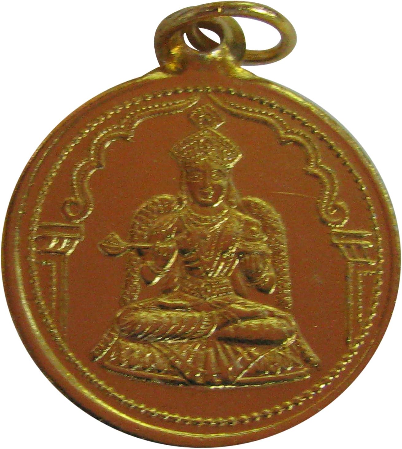 Goddess Annapurna Devi Maa Annapoorna Devi Copper Pendant - A3099
