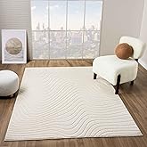 LUXE WEAVERS Grayson Collection 5930 Cream 4x6 Modern Abstract Area Rug