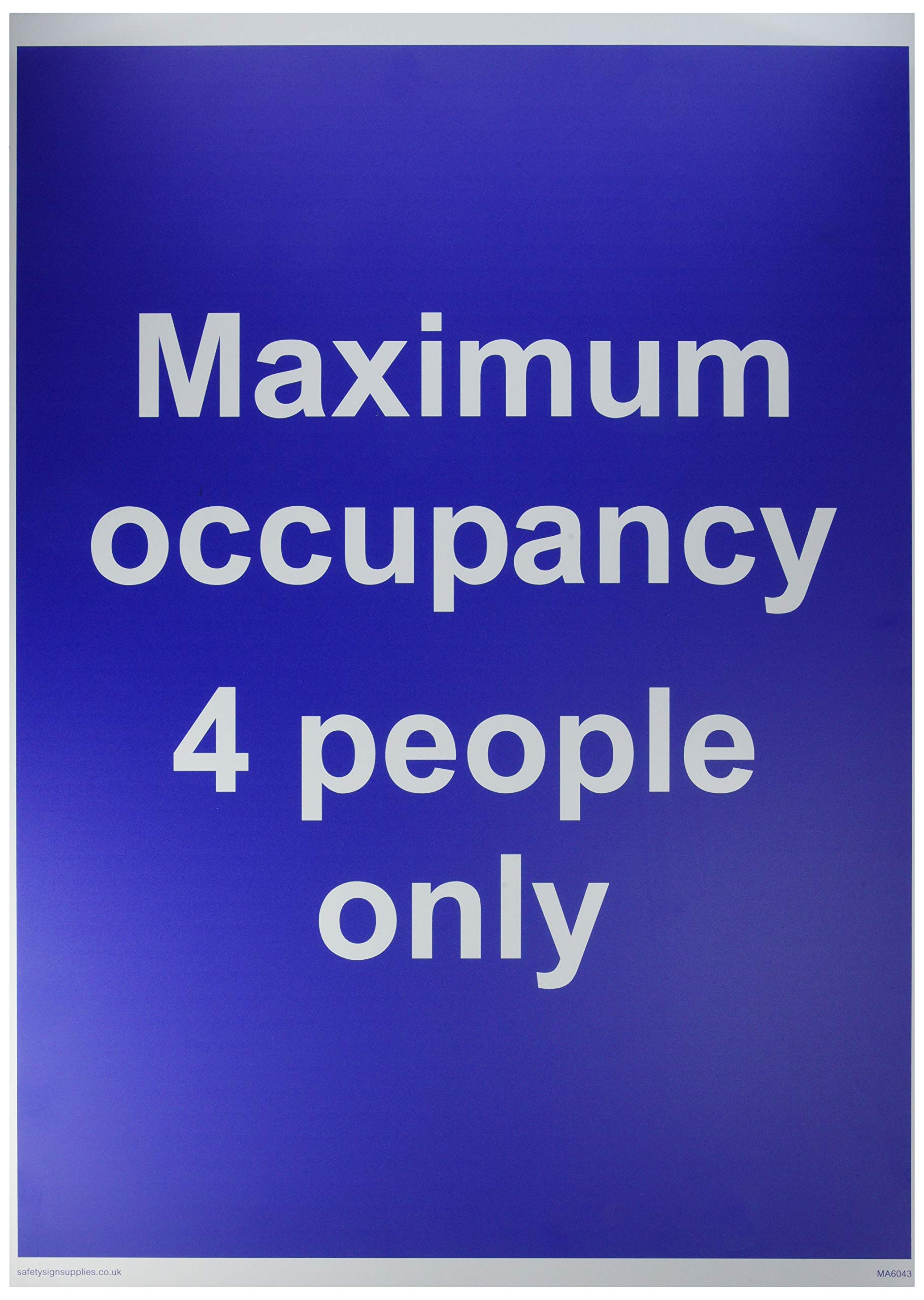 Maximum occupancy 4 people only