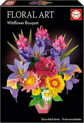 - Ramo de Flores Silvestres Floral Art | Kit de manualidad para realizar diecinueve flores silvestres de papel sin necesidad de pegamento, ni tijeras. A partir de 14 años (20141)