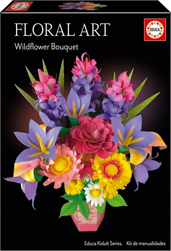 - Bouquet de Flores Silvestres de Arte Floral | Kit de trabalhos manuais para fazer dezanove flores silvestres de papel sem necessidade de cola ou tesoura. Dos 14 anos (20141)