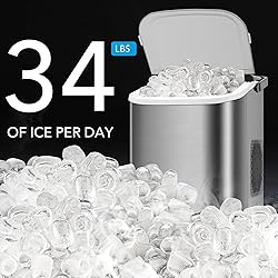 MAXEVE Ice Maker Countertop, 34LBs/24H Ice