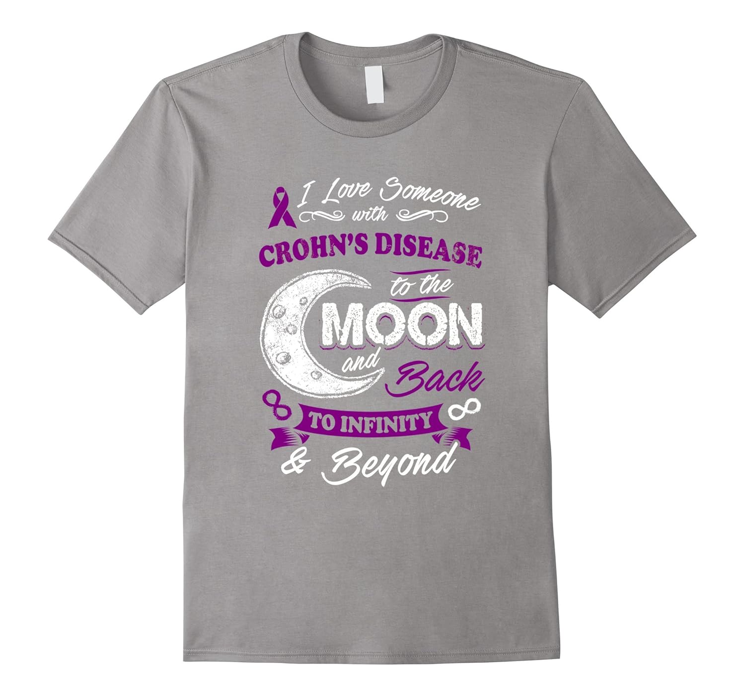 Crohn S Disease Awareness Moon Back Love T Shirt Crohn S Disease Awareness Moon Back Love T Shirt