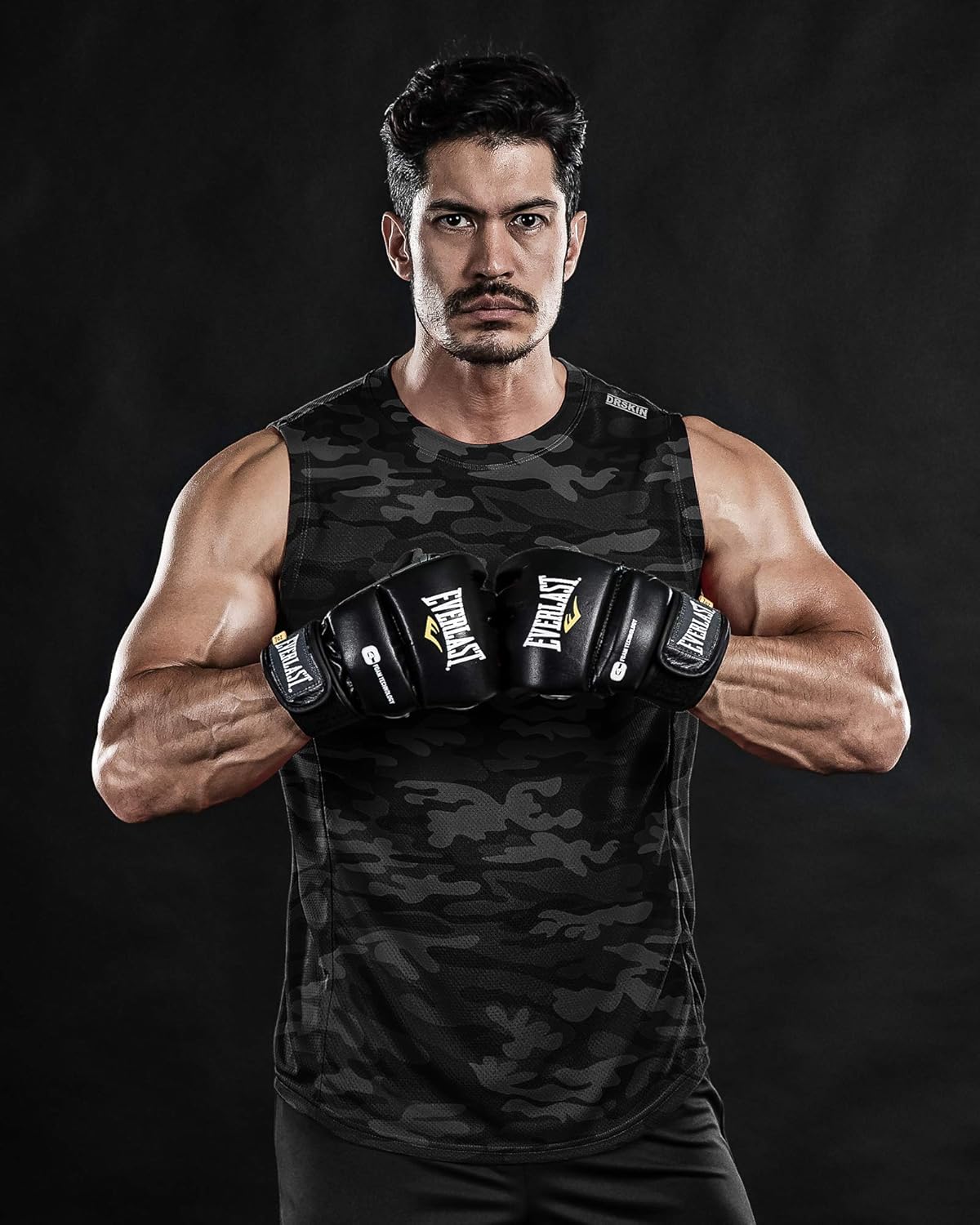 DRSKIN Men's 3 Pack Dry Fit Muscle Tank Tops Mesh Sleeveless Gym Bodybuilding Training Athletic Workout Cool Shirts: Clothing