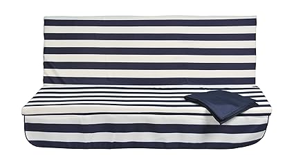 Stiliac 9411t311 Set Kissen Notebook, gerillt weiß/blau, 150 x 55 x 6 cm