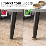 Medipaq Felt Castor Cups 4 Large 60mm Brown Chair Leg Protectors view 5