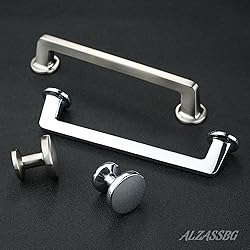 Alzassbg 15 Pack Polished Chrome Cabinet Knobs, 1.1