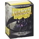 Dragon Shield Standard Size&ndash; Classic Black 100 CT - MTG card sleeves are Smooth &amp; Tough - Compatible with Pokemon, Yugioh, &amp; Magic The Gathering , (ART10002)