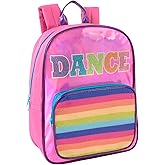 MADISON & DAKOTA Holographic Dance Mini Backpack for Garments, Costumes, Travel | Mini Rainbow Glitter Backpacks (Pink Sparkle)