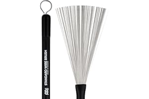 MEINL PERCUSSION Meinl Stick & Brush Standard Drum Brushes Pair, Metal Wires with Retractable Push/Pull Rod — Made in Canada — for Jazz, Lessons, and Acoustic Music (SB300)