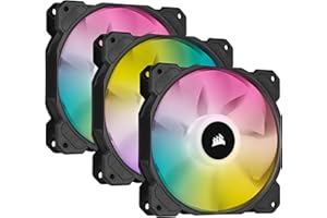 CORSAIR iCUE SP120 RGB ELITE Performance 120mm PWM Triple Fan Kit with iCUE Lighting Node CORE - Black
