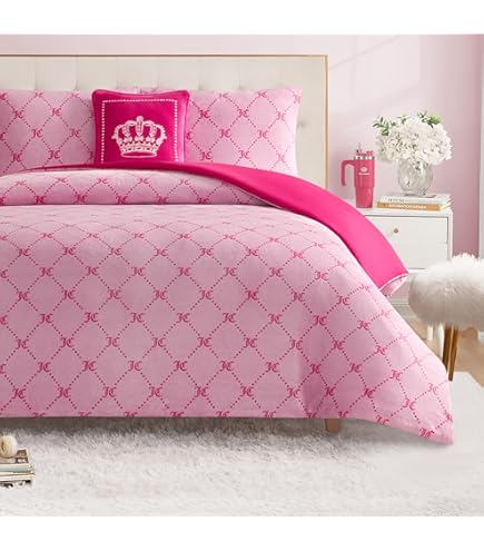 Amazon.com: Juicy Couture Plush Reversible Trellis Link 3-Piece