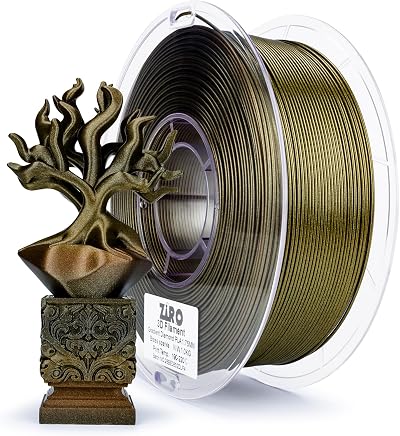 ZIRO Glitter Multicolor PLA Filament 1.75mm 1kg Brass Sparkle Rainbow