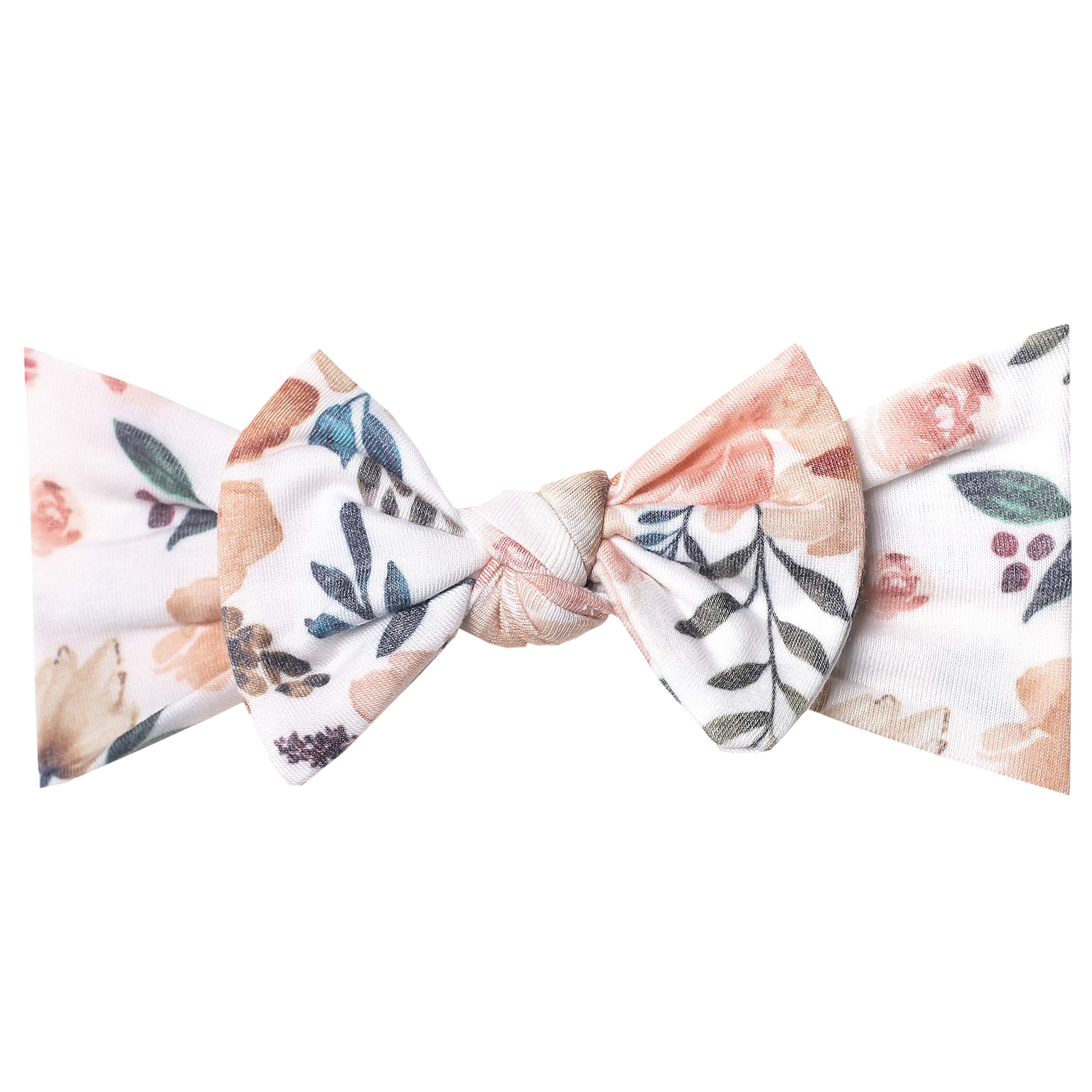 Copper Pearl Baby Stretchy Soft Knit Headband Bow "Autumn"