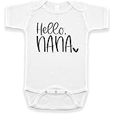 Pineapple Pancake Kids Hello Nana Pregnancy Announcement Infant Bodysuit Gift for Grandma