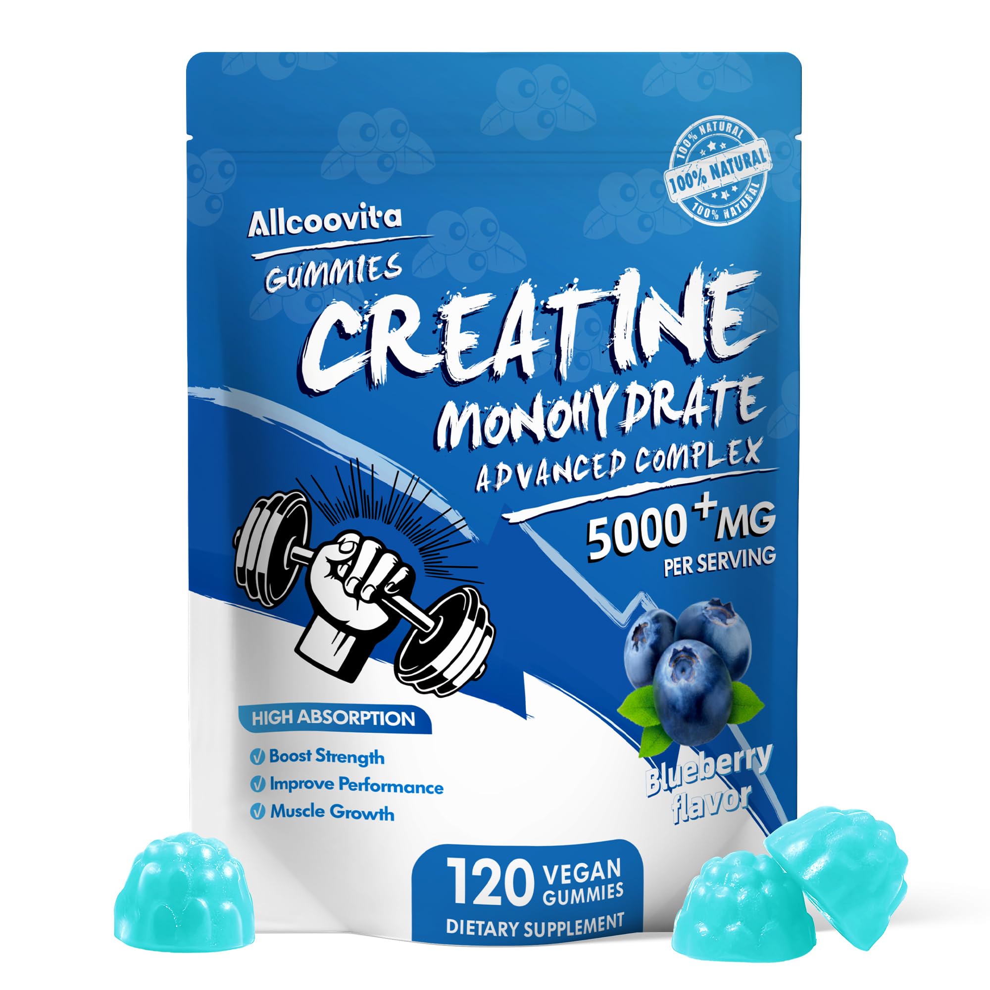 Creatine Monohydrate Advanced Complex Gummies (Blueberry)