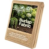 20" x 7 ft Burlap Fabric Roll, Natural Jute Burlap for Garden &amp; Outdoor Use, Tree Wrap &amp; Weed Barrier Cloth, Burlap Fabric for Shrubs, Landscaping, Craft Projects &amp; Decoration