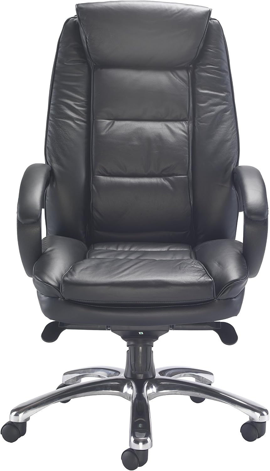 Office Hippo Executive Leather Faced Chair, Black, Black Leather, 73x73x118 cm - Image 3