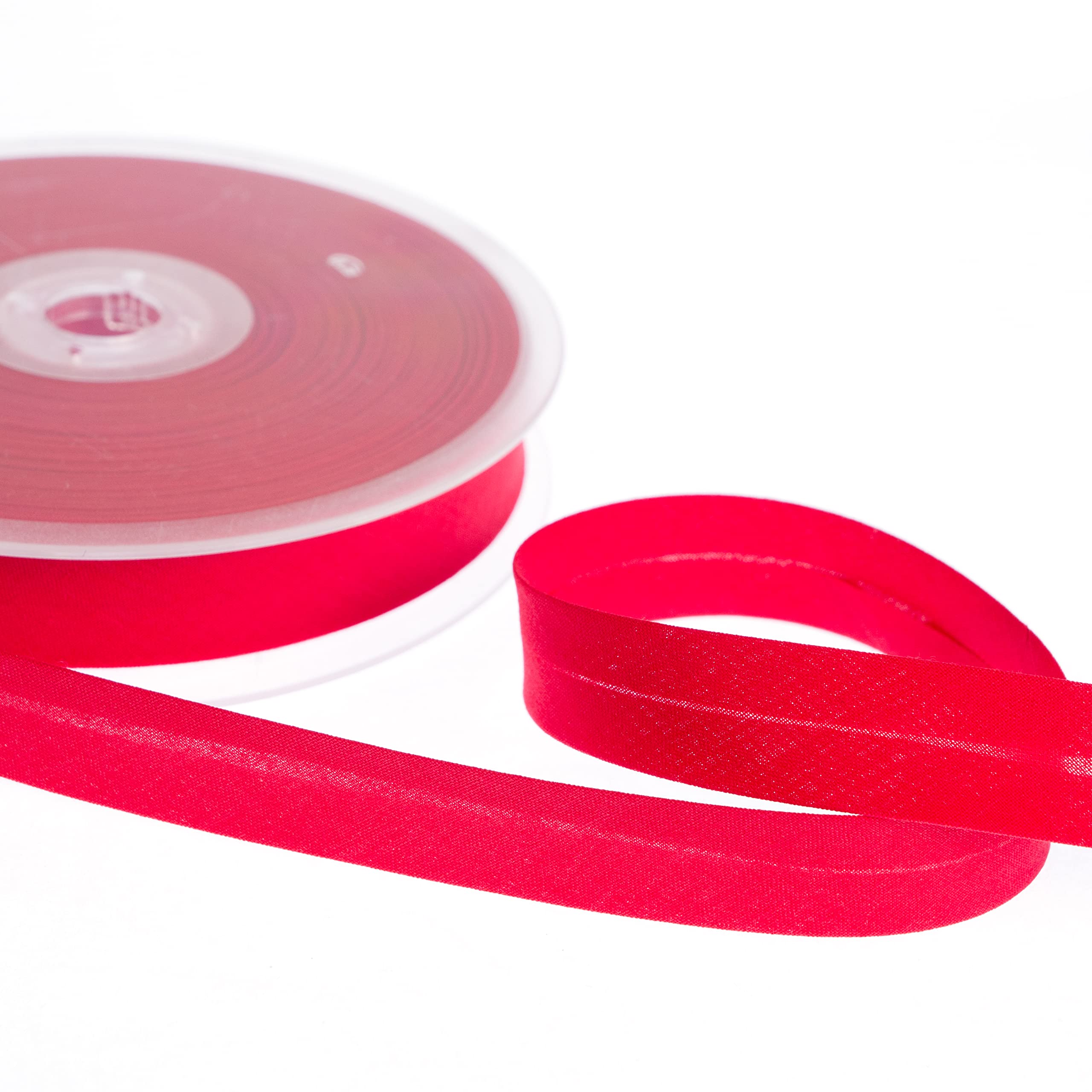 Realm Bias Binding Centre Fold Polycotton 18mm/30mm 5 Metres (Red, 18mm)