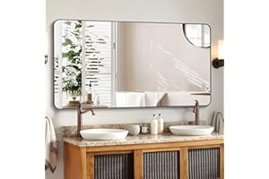 DESBING 36" x 48"Bathroom Mirror, Matte Black Wall Mirror with Metal Frame, Decorative Rectangular Vanity Mirror for Bedroom Bathroom Living Room Entryway (Horizontal/Vertical)