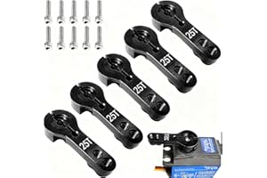 Fraizoe RC TRX4 Servo Arms 25T Aluminum 5 Pcs Servo Horn M3 Threads Steering Arms Dual Clamping for Futaba Savox Power HD 1/8 1/10 1/12 Traxxas ARRMA HSP RC Car Truck Buggy Drift Crawler Drone