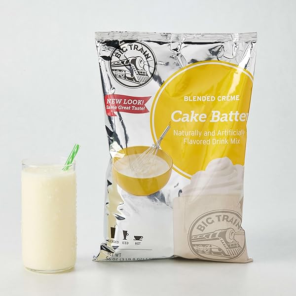 BIG TRAIN CAKE BATTER BLENDED CRÈME BEVERAGE MIX, 3.5 POUND (PACK OF 1)