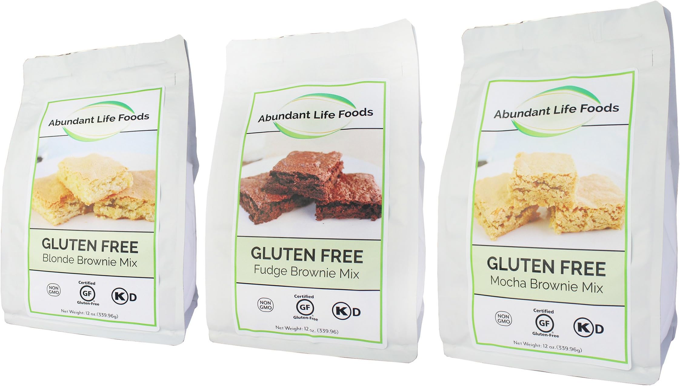 Abundant Life Foods Gluten Free Assorted Brownie Mix (Case of 4/ 12 oz. Bags)