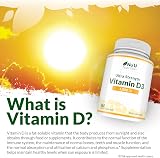 Nu U Nutrition Vitamin D 4000IU 365 Softgels Quadruple Strength UK Made view 8