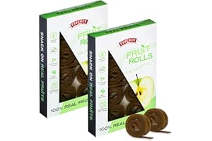 ESSENCE '97 Fruit Roll Ups Healthy Snacks for Kids and Adults Vegan non-GMO no Added Sugar Natural Apple Fruit Strips for School and Lunch [16 Count]
