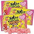 Limited Edition Sour Patch Hearts Boxes, Valentine’s Gummy Candies, Gift Basket Ideas for Her, 3.1 Ounces (Pack of 3)