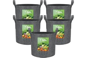 VIEWALL Grow Bags Heavy Duty Fabric Pots Thickened Nonwoven Plant Fabric Pots with Handles for Low Stress Plant Training Fruits