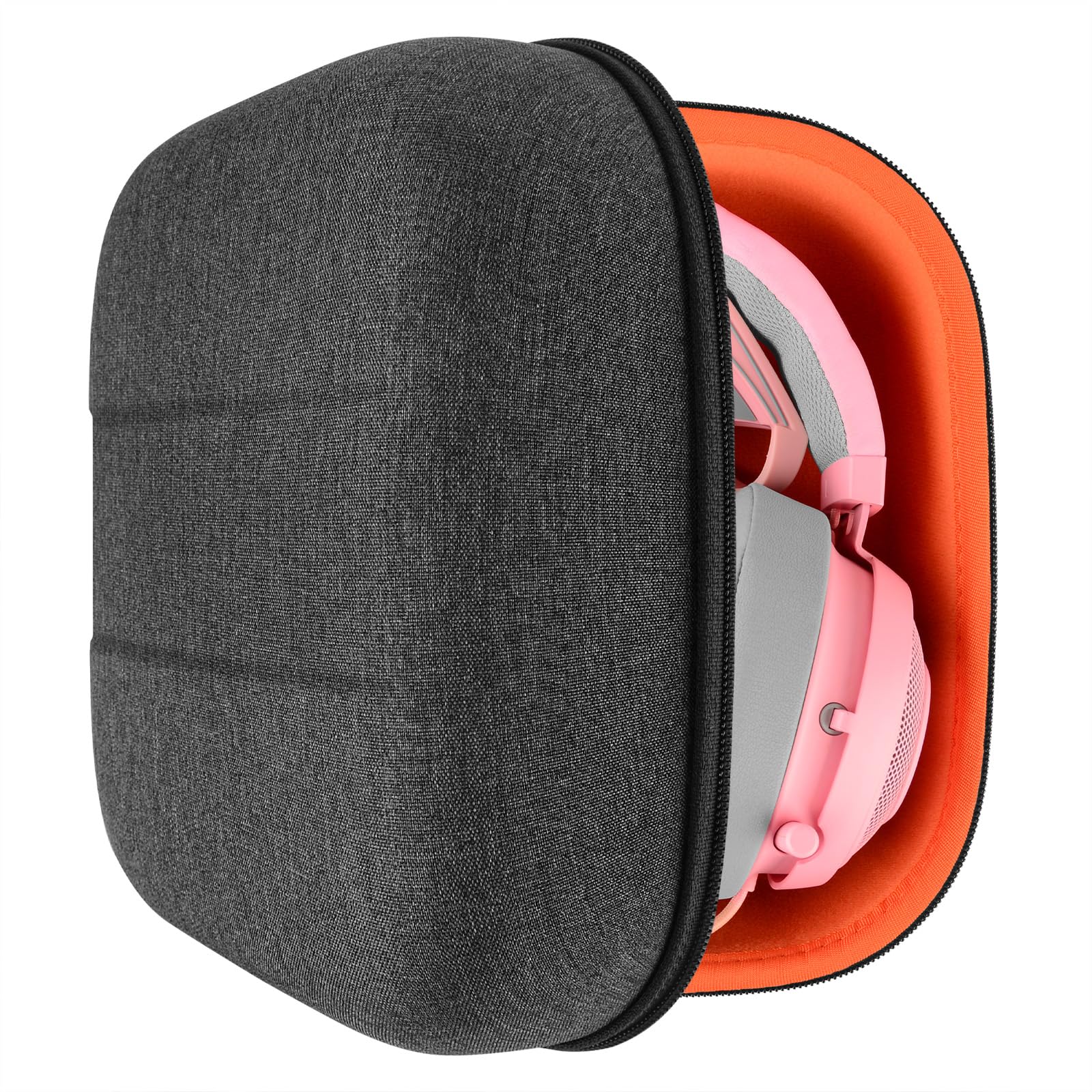 GEEKRIA Shield Headphones Case Compatible with Razer Kraken Pro V4 Pro, BlackShark V3 Pro, Replacement Protective Hard Shell Travel Carrying Bag with Room for Accessories (Grey)