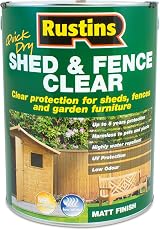 Rustins Shed Fence Clear 5L Wood Protector Outdoor Structure Protection view 1