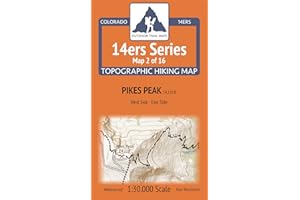 OUTDOOR TRAIL MAPS Colorado 14ers Maps Series 2 of 16 - Pikes Peak (East and West)