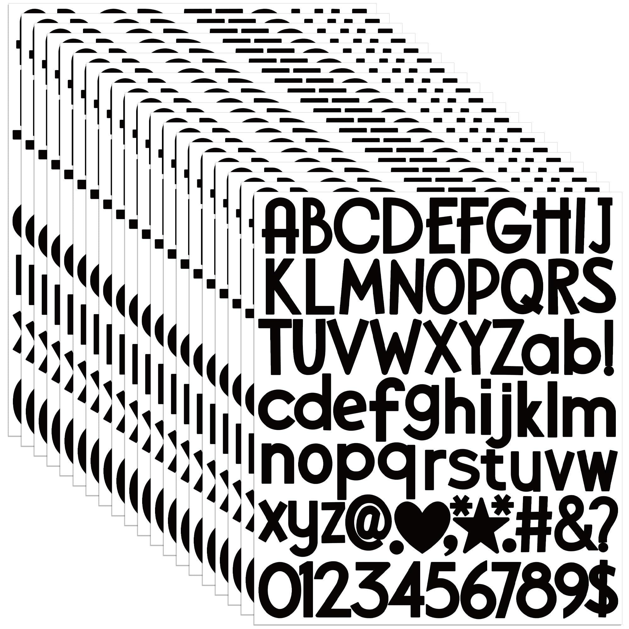 1500Pcs Letter Stickers 20Sheets Alphabet Stickers