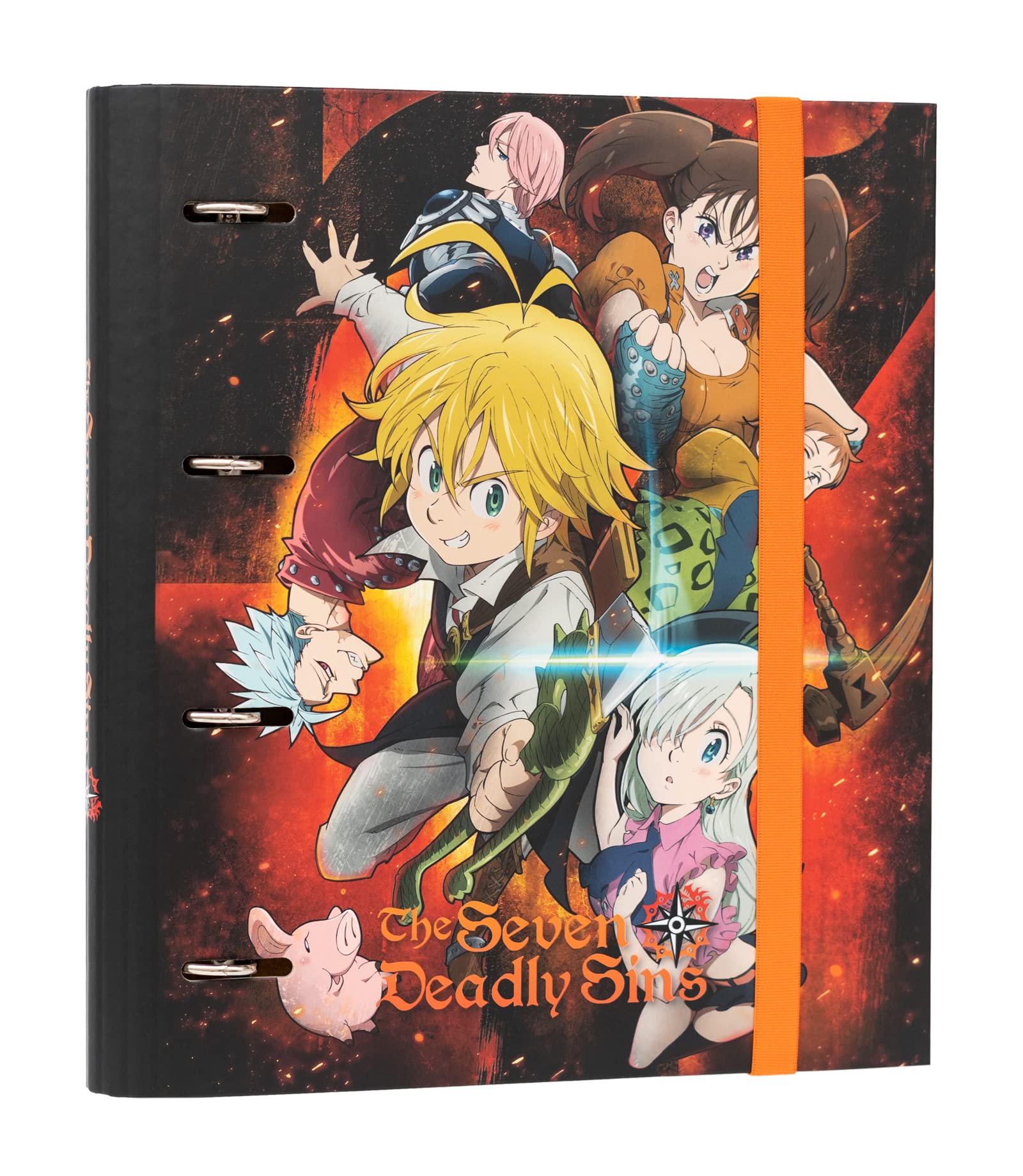 Grupo Erik 4 Ring Binder A4 - The Seven Deadly Sins Gifts | 10.6 x 12.6 inches - 27 x 32 cm - A4 Ring Binder Folder, Document Folder | The Seven Deadly Sins Manga