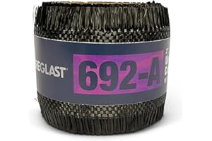 Fibre Glast Carbon Fiber Graphite Fabric, 2 inch Wide – High-Strength Lightweight Waterproof Aerodynamic Cloth Roll for Car, Air, Boat Repairs – Epoxy-Resin Compatible Fabric, 6 Oz, 10 Yards