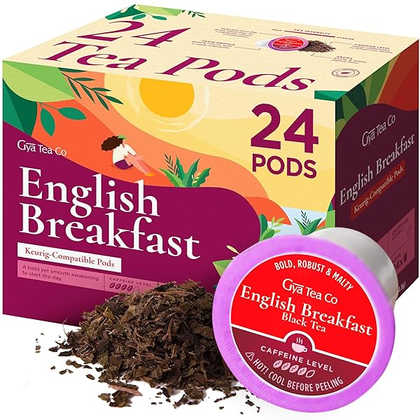 GYA TEA CO CAFFEINATED ENGLISH BREAKFAST BLACK TEA POD (24 COUNT) – SMOOTH, FLAVOURFUL, ROBUST, ENJOY HOT OR ICED