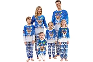 OAKFashion Christmas Pajamas for Family, Xmas Pajamas Family Christmas Pjs Matching Sets Holiday Nightwear Jammies