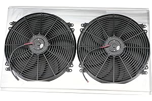 Aluminum Fan with Shroud for 1988-2000 Chevy GMC C/K 2500 3500 Pickup 7.4L 454 V8 1696 Radiator 19"×34" CORE