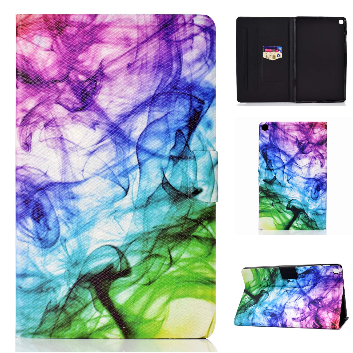 Lspcase Galaxy Tab S5e Case Flip Folio Cover Stand Magnetic Tablet Protector with Card Slots and Auto Sleep/Wake Function For Samsung Galaxy Tab S5e 10.5 Inch SM-T720 / SM-T725 Colored Smoke