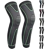 Full Leg Sleeves Long Compression Leg Sleeve Knee Sleeves Protect Leg, for Man Women Basketball, Arthritis Cycling Sport